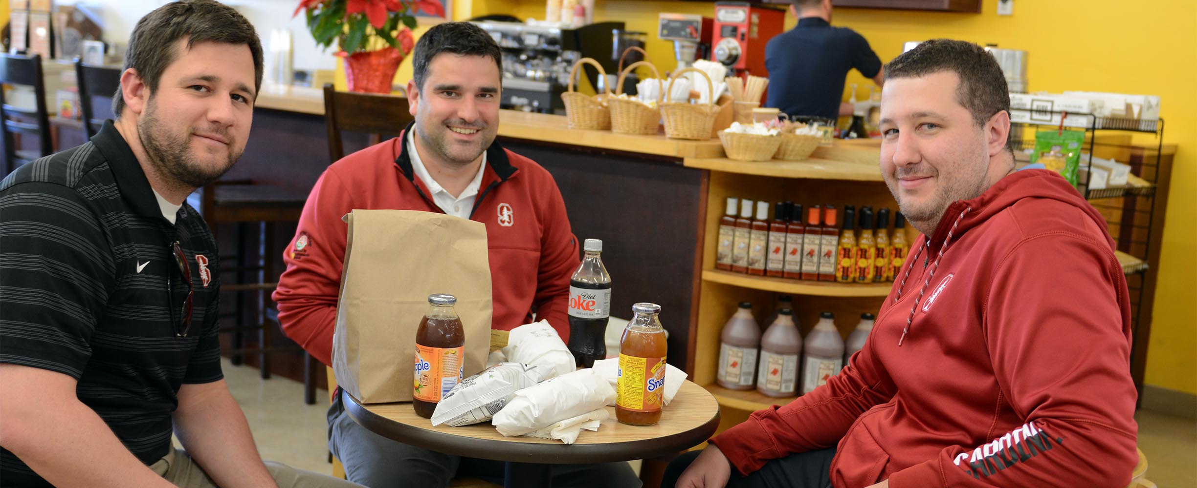 Stanford athletes and coaches are regular customers both enjoying our sandwiches in our Palo Alto location, or asking for large catering or to go sandwich orders! 